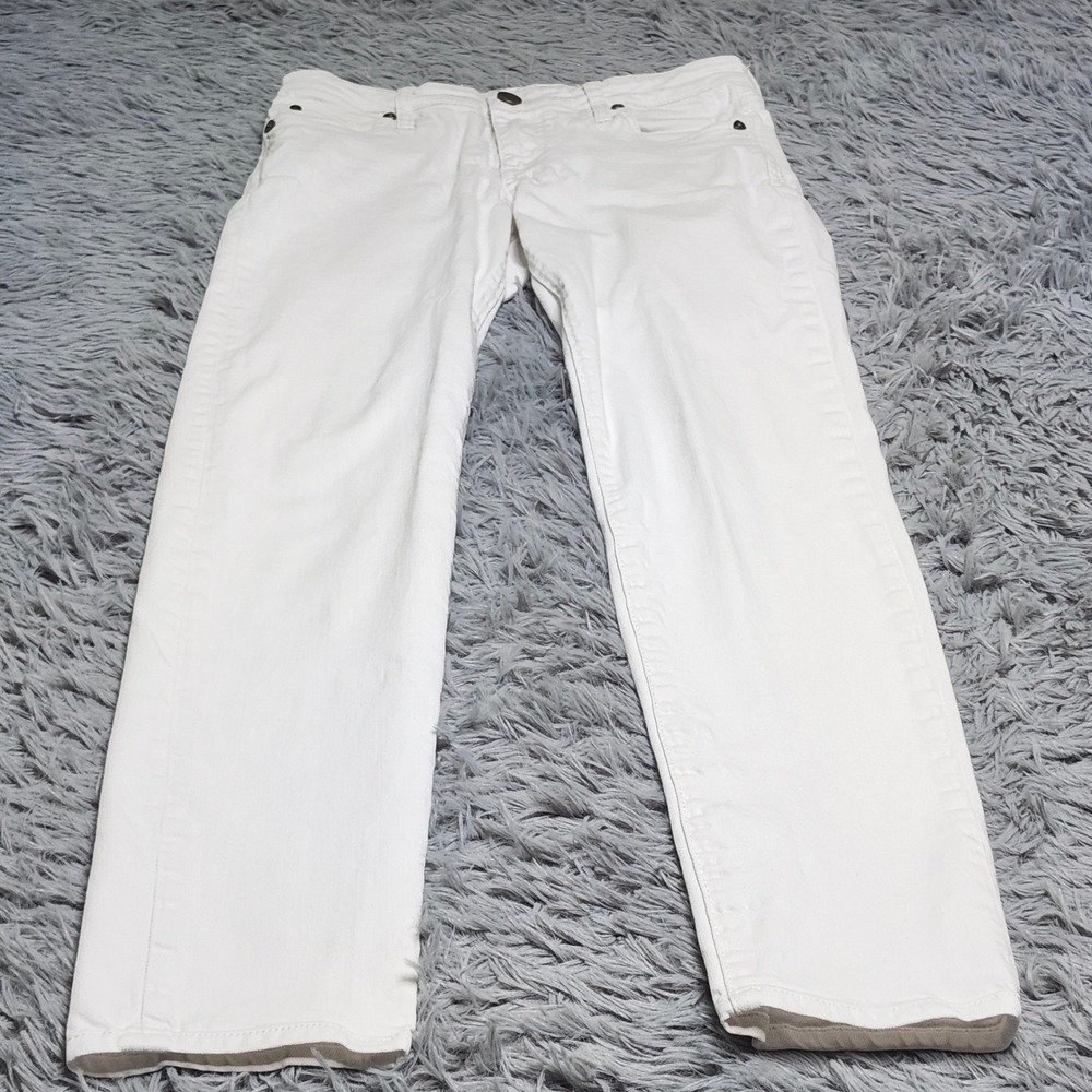 Kut from the Kloth Jeans Womens 2 White Denim Slim Straight Stretch KP494MF2‎